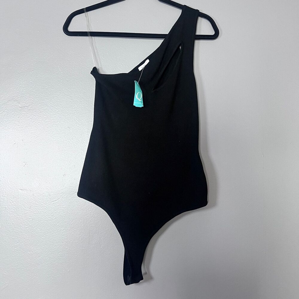 Better Be Women’s Black One Shoulder Bodysuit Size 1XL Stretch NWT
